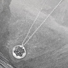 Load image into Gallery viewer, Glory In Strength - Silver Oak Leaf Garland Wax Seal Necklace