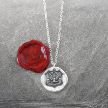Load image into Gallery viewer, Glory In Strength - Silver Oak Leaf Garland Wax Seal Necklace