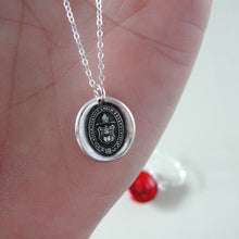 Load image into Gallery viewer, Intellect And Character - Silver Wax Seal Necklace - Level Up