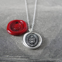Load image into Gallery viewer, Intellect And Character - Silver Wax Seal Necklace - Level Up