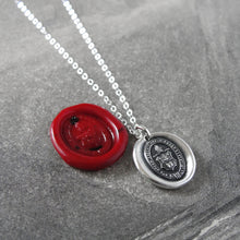 Load image into Gallery viewer, Intellect And Character - Silver Wax Seal Necklace - Level Up