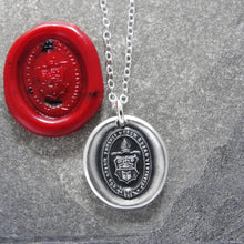 Load image into Gallery viewer, Intellect And Character - Silver Wax Seal Necklace - Level Up