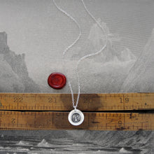 Load image into Gallery viewer, Just For You - Miniature Silver Rose Wax Seal Necklace