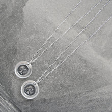 Load image into Gallery viewer, Just For You - Miniature Silver Rose Wax Seal Necklace