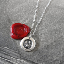 Load image into Gallery viewer, Just For You - Miniature Silver Rose Wax Seal Necklace