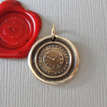 Load image into Gallery viewer, Wax Seal Pendant Keep Calm - Antique Wax Seal Jewelry Charm Quiet Without Active Within Italian Watch Motto