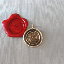 Load image into Gallery viewer, Wax Seal Pendant Keep Calm - Antique Wax Seal Jewelry Charm Quiet Without Active Within Italian Watch Motto