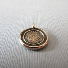 Load image into Gallery viewer, Wax Seal Pendant Keep Calm - Antique Wax Seal Jewelry Charm Quiet Without Active Within Italian Watch Motto