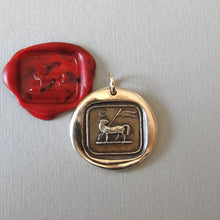 Load image into Gallery viewer, Lamb of God Wax Seal Charm - Agnus Dei antique wax seal charm jewelry Christian Faith Religious - RQP Studio