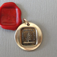 Load image into Gallery viewer, Wax Seal Pendant with Leaning Fir Tree - Unique Be Yourself - Antique Bronze Wax Seal Jewelry