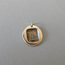 Load image into Gallery viewer, Wax Seal Pendant with Leaning Fir Tree - Unique Be Yourself - Antique Bronze Wax Seal Jewelry