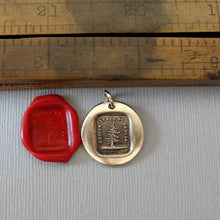 Load image into Gallery viewer, Wax Seal Pendant with Leaning Fir Tree - Unique Be Yourself - Antique Bronze Wax Seal Jewelry