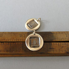Load image into Gallery viewer, Wax Seal Pendant with Leaning Fir Tree - Unique Be Yourself - Antique Bronze Wax Seal Jewelry