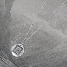 Load image into Gallery viewer, Unique Be Yourself - Silver Wax Seal Necklace With Leaning Fir Tree