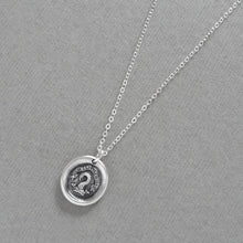 Load image into Gallery viewer, Life In The Blood - Silver Wax Seal Necklace Tiny Pelican In Piety Sacrifice