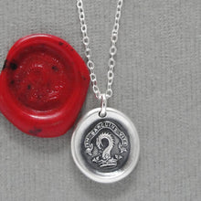 Load image into Gallery viewer, Life In The Blood - Silver Wax Seal Necklace Tiny Pelican In Piety Sacrifice