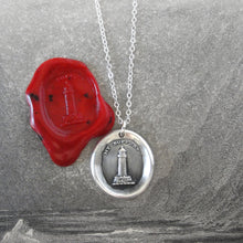 Load image into Gallery viewer, My Support - Silver Lighthouse Wax Seal Necklace - Beacon Of Light - RQP Studio