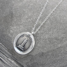 Load image into Gallery viewer, My Support - Silver Lighthouse Wax Seal Necklace - Beacon Of Light - RQP Studio