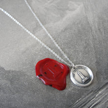 Load image into Gallery viewer, My Support - Silver Lighthouse Wax Seal Necklace - Beacon Of Light - RQP Studio