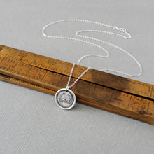 Load image into Gallery viewer, A Lion In The Mirror - Wax Seal Necklace In Silver - Antique Wax Seal Jewelry Bravery Courage Strength