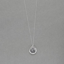 Load image into Gallery viewer, Watchful And Bold - Wax Seal Necklace Lion Antique Silver Wax Seal Jewelry