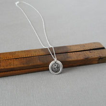 Load image into Gallery viewer, Watchful And Bold - Wax Seal Necklace Lion Antique Silver Wax Seal Jewelry