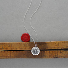 Load image into Gallery viewer, Watchful And Bold - Wax Seal Necklace Lion Antique Silver Wax Seal Jewelry