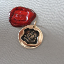Load image into Gallery viewer, Patience Victorious In Hardship - Wax Seal Charm Lion Crest Bronze Wax Seal Jewelry