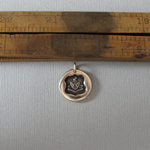 Load image into Gallery viewer, Patience Victorious In Hardship - Wax Seal Charm Lion Crest Bronze Wax Seal Jewelry