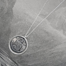 Load image into Gallery viewer, What Do We Desire Beyond Heaven? Silver Wax Seal Necklace Live Life Motto