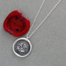 Load image into Gallery viewer, In Vain Destiny Separates Us - Silver Wax Seal Necklace With Trees