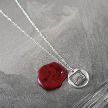 Load image into Gallery viewer, Far Apart Close At Heart - Silver Wax Seal Necklace Love Knot Across The Miles