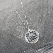 Load image into Gallery viewer, Far Apart Close At Heart - Silver Wax Seal Necklace Love Knot Across The Miles