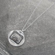Load image into Gallery viewer, Far Apart Close At Heart - Silver Wax Seal Necklace Love Knot Across The Miles