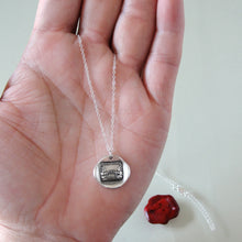 Load image into Gallery viewer, Far Apart Close At Heart - Silver Wax Seal Necklace Love Knot Across The Miles