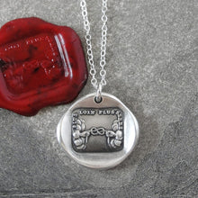 Load image into Gallery viewer, Far Apart Close At Heart - Silver Wax Seal Necklace Love Knot Across The Miles