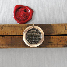 Load image into Gallery viewer, Lord's Prayer Wax Seal Pendant - Antique Bronze Wax Seal Charm Jewelry Our Father