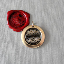 Load image into Gallery viewer, Lord's Prayer Wax Seal Pendant - Antique Bronze Wax Seal Charm Jewelry Our Father