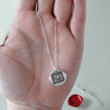 Load image into Gallery viewer, If I Lose You I Am Lost - Silver Wax Seal Necklace - Italian Love Quote - RQP Studio
