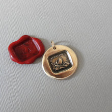 Load image into Gallery viewer, If I Lose You I Am Lost - Wax Seal Charm - Antique Bronze Italian Love Pendant