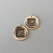 Load image into Gallery viewer, If I Lose You I Am Lost - Wax Seal Charm - Antique Bronze Italian Love Pendant