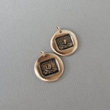 Load image into Gallery viewer, If I Lose You I Am Lost - Wax Seal Charm - Antique Bronze Italian Love Pendant