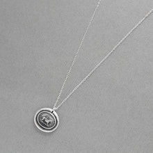 Load image into Gallery viewer, Love Conquers All - Silver Wax Seal Necklace Cupid And Lion - RQP Studio