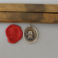 Load image into Gallery viewer, Good Luck Elephant - Wax Seal Pendant Lucky Symbol Antique Bronze Jewelry