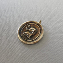 Load image into Gallery viewer, Good Luck Elephant - Wax Seal Pendant Lucky Symbol Antique Bronze Jewelry