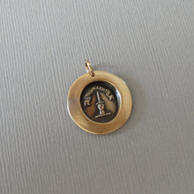 Load image into Gallery viewer, With A Strong Hand - Wax Seal Pendant Dagger Antique Bronze Jewelry