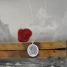 Load image into Gallery viewer, Medusa Wax Seal Necklace - Silver Guardian Protectress Mythical Gorgon