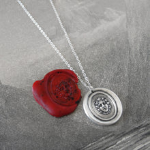 Load image into Gallery viewer, Medusa Wax Seal Necklace - Silver Guardian Protectress Mythical Gorgon