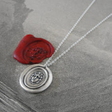Load image into Gallery viewer, Medusa Wax Seal Necklace - Silver Guardian Protectress Mythical Gorgon