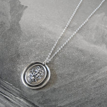 Load image into Gallery viewer, Medusa - Silver Wax Seal Necklace - Guardian Protectress Gorgoneion Protective Amulet - RQP Studio